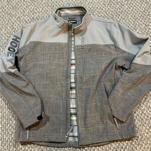 HOOEY Two-Tone Gray Sleeve Logo Western Men's Jacket NWOT